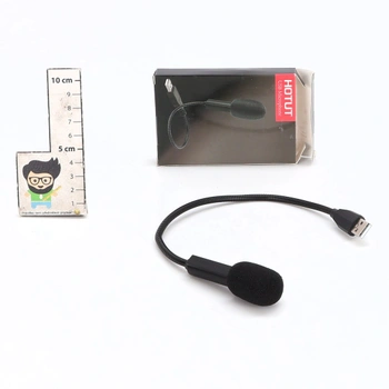 HOTUT USB mikrofón, malý PC mikrofón, mini mikrofón pre PC notebook, všesmerový mikrofón s 360 °