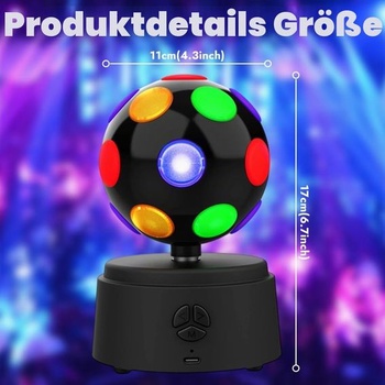 Disko gule, rotujúce disko gule o 360 stupňov, disko gule s viacfarebnými LED diódami, 3D disko