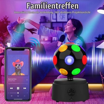 Disko gule, rotujúce disko gule o 360 stupňov, disko gule s viacfarebnými LED diódami, 3D disko
