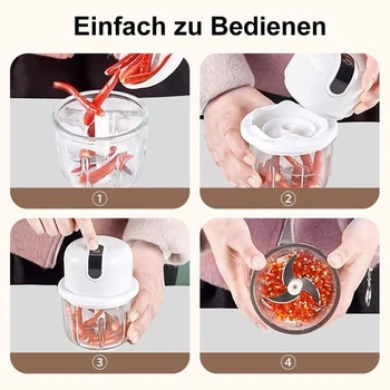 Elektrický kuchynský sekáčik, 350ml sekáčik na cibuľu, elektrický, nabíjanie cez USB, bezdrôtový