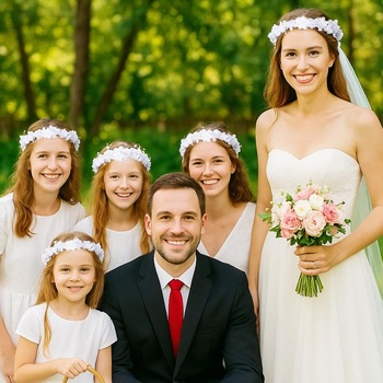 Vlasové doplňky pro dívky k prvnímu přijímání, květinový závoj do vlasů, bílý květinový závoj do