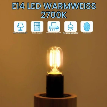 Žárovka E14 LED teplá bílá 2,4 W, 450 lm, E14 teplá bílá 2700 k, 2 kusy