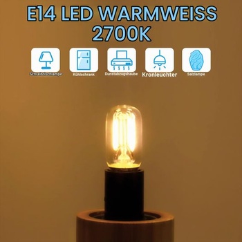 Žiarovka E14 LED teplá biela 2,4 W, 450 lm, E14 teplá biela 2700 k, 2 kusy