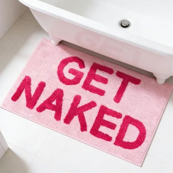 Kúpeľňová predložka GET Naked ružová, protišmyková a savá kúpeľňová predložka, sprchová