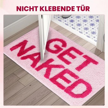 Koupelnová předložka GET Naked růžová, protiskluzová a savá koupelnová předložka, sprchová