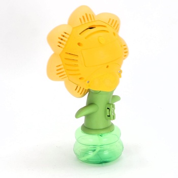 Výrobník bublín pre deti, dobíjacia tancujúca slnečnica s LED svetlom, automatický bublifuk s 3