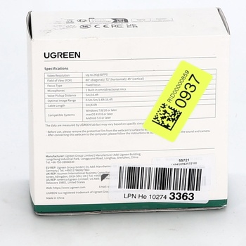 Webkamera UGreen 55721 2K