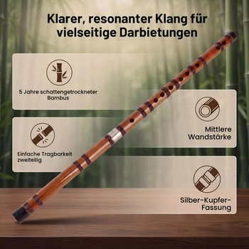 Bambusová flétna, ručně vyrobená, profesionální, čínská dizi, F tónina a hořká, pro hudebníky,