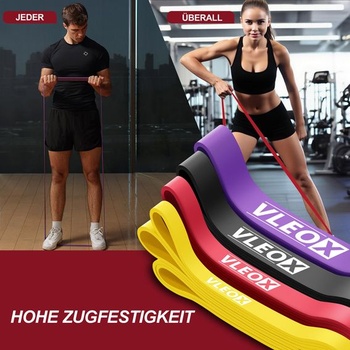Fitness gumy, odporové gumy so 4 úrovňami, odporové gumy