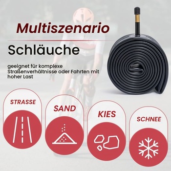 Vnitřní duše kola zesílená 700X35/43C, 28 palců, AV48mm (jedna)