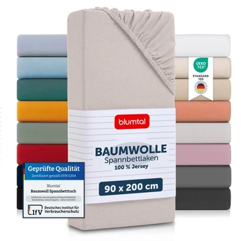 Blumtal® Bavlnená napínacia prestieradlo 90x200x30cm Basics…