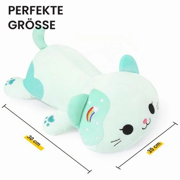 Shownicer Plyšová kočka Kawaii kočka Plyšový polštář Hračka Kotě Plyšový polštářek Dárek pro děti a