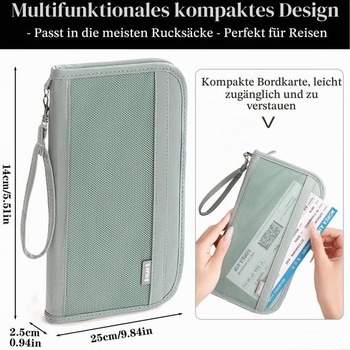 Xinmanmy cestovná taška, rodinný cestovný organizér s RFID blokovaním, organizér na dokumenty,