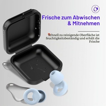 Špunty do uší na spanie s útlmom hluku 46 dB, individuálne nastaviteľné, opakovane použiteľné