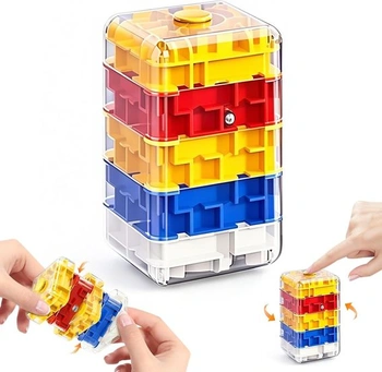 3D bludisko kocka, 3D mramorová guľa bludisko kocka, puzzle…