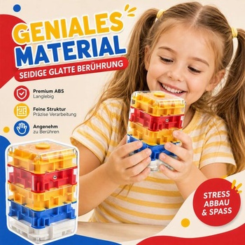 3D bludisko kocka, 3D mramorová guľa bludisko kocka, puzzle bludisko kocka 1