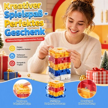 3D bludisko kocka, 3D mramorová guľa bludisko kocka, puzzle bludisko kocka 1