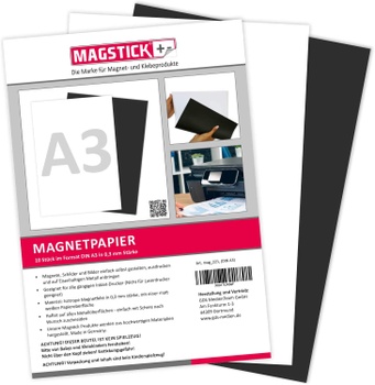 Magnetický papier MAGSTICK 10 ks biely DIN A3