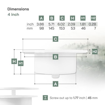 Vent Systems 100 mm guľatá vetracia mriežka s difuzérom – nastaviteľný výstup vzduchu pre odvod a
