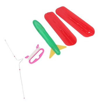 Drak Chrees Airplane Kite, 3D kreslený drak s jasnými barvami, snadná montáž, vyrobeno z PE-PVC
