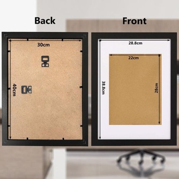 Rám na obraz MEGAROOM 30x40 cm čierny – Veľký rám na plagáty s nerozbitným plexisklom – Robustný MDF