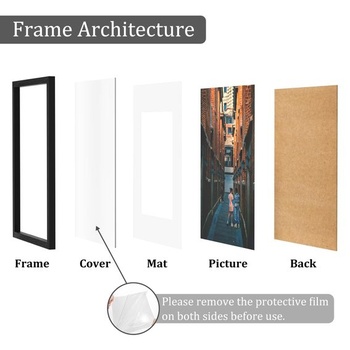 Rám na obraz MEGAROOM 30x40 cm čierny – Veľký rám na plagáty s nerozbitným plexisklom – Robustný MDF