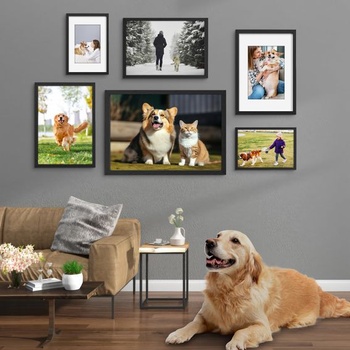 Rám na obraz MEGAROOM 30x40 cm čierny – Veľký rám na plagáty s nerozbitným plexisklom – Robustný MDF