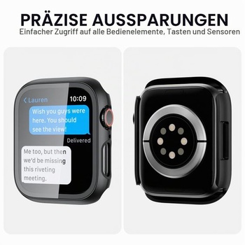 Ochranné púzdro JZK pre Apple Watch Series SE 2/SE/6/5/4/3, s tvrdeným sklom, HD ultratenké