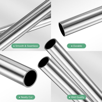 M METERXITY 2 kusy nerezovej rúrky Ø 20 mm, hrúbka steny 1,5 mm, dĺžka 250 mm, okrúhla nerezová