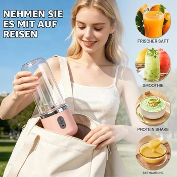 Prenosný mixér, výrobník smoothie s objemom 400 ml na cesty, prenosný elektrický odšťavovač s