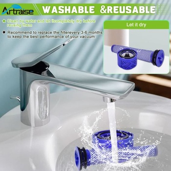 Náhradné filtre do vysávača Artraise pre akumulátorový tyčový vysávač Dyson V6/V6 Absolute, 2