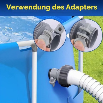 Adaptéry na bazénové hadice s vnitřním závitem, 2 kusy. Adaptéry na bazénové hadice A a typ B pro