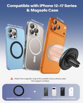 Držiak telefónu A2C do ventilačného otvoru auta pre MagSafe [17*N54 magnet a ultra stabilný]