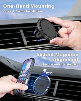 Držiak telefónu A2C do ventilačného otvoru auta pre MagSafe [17*N54 magnet a ultra stabilný]