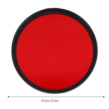 Červený filter pre objektív fotoaparátu Zunate, plne červený ochranný filter pre objektív z optického