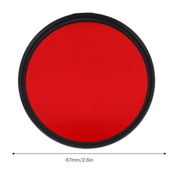 Červený filtr pro objektiv fotoaparátu Zunate, plně červený ochranný filtr pro objektiv z optického
