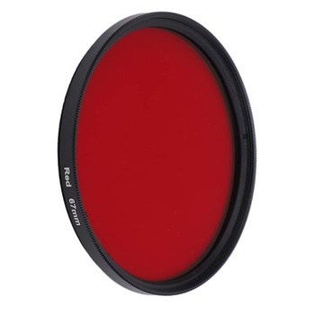 Červený filter pre objektív fotoaparátu Zunate, plne červený ochranný filter pre objektív z optického