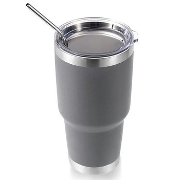 Volhoply 900ml termohrnček s viečkom a slamkou, dvojstenný…