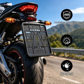 Držiak ŠPZ pre motocykel 180x200 mm – ABS držiak ŠPZ, odolný voči poveternostným vplyvom a stabilný pre