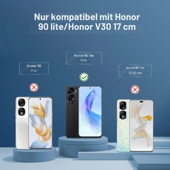 GiiYoon 3dielne balenie tvrdeného skla pre Honor 90 Lite / Honor V30, HD ochrana displeja, tvrdosť 9H,