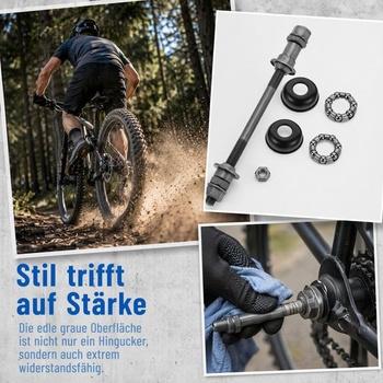 Zadná náprava bicykla FOMIYES 180 mm vyrobená z vysokopevnostnej ocele, šedý náboj pre horské