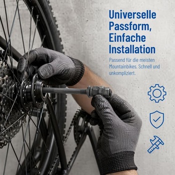 Zadná náprava bicykla FOMIYES 180 mm vyrobená z vysokopevnostnej ocele, šedý náboj pre horské