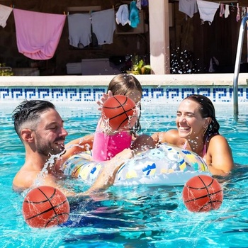 Mini basketbalová lopta - malá nafukovacia basketbalová lopta s pumpou, bazénové lopty 5,5 palca, plážové