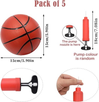 Mini basketbalová lopta - malá nafukovacia basketbalová lopta s pumpou, bazénové lopty 5,5 palca, plážové