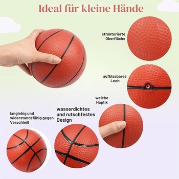 Mini basketbalová lopta - malá nafukovacia basketbalová lopta s pumpou, bazénové lopty 5,5 palca, plážové