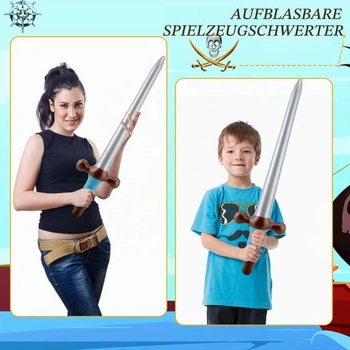 10 nafukovacích mečů, 60cm pirátské meče, nafukovací katany ninjů, pro pirátské cosplay párty,