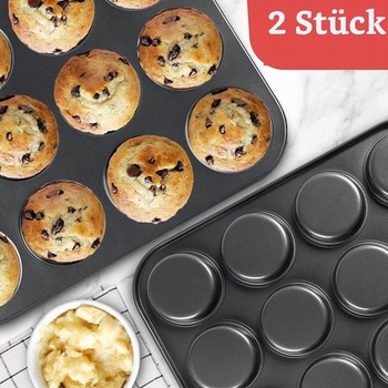 Forma na muffiny, 2 kusy, formy na whoopie koláč, nepřilnavý povrch, 7,6 cm, forma na yorkshirský