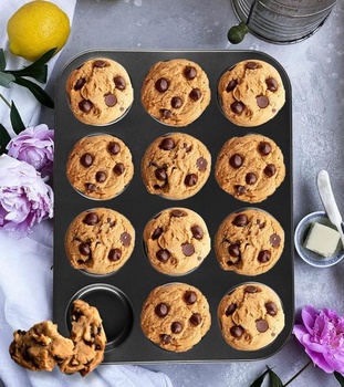 Forma na muffiny, 2 kusy, formy na whoopie koláč, nepřilnavý povrch, 7,6 cm, forma na yorkshirský