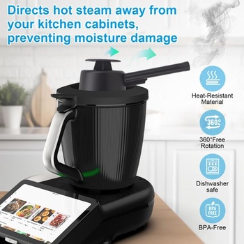 Prepínač pary pre Thermomix TM7, nadstavec na prepínač pary s ochranou proti pretečeniu
