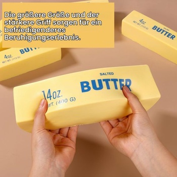Lyreh 1ks Extra velká mačkací tyčinka na máslo, obří mačkatelná tyčinka na máslo z PU materiálu,